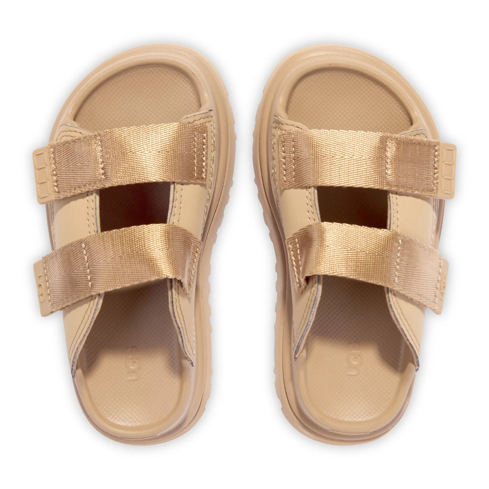Upper View of UGG Goldenglow Girls Brown Slides UGGS5013154232